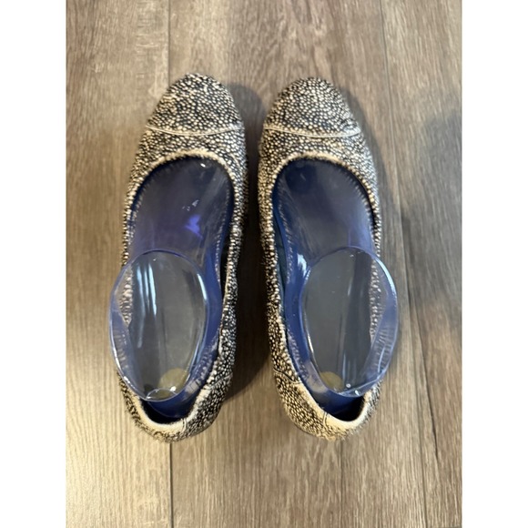 FitFlop Ballerina Pony Ballet Flats Leather Calf Hair Animal Print Sz 8.5 - Picture 6 of 8